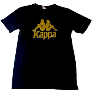 KAPPA Black Gold Authentic T-Shirt, Size Youth 16 Boy